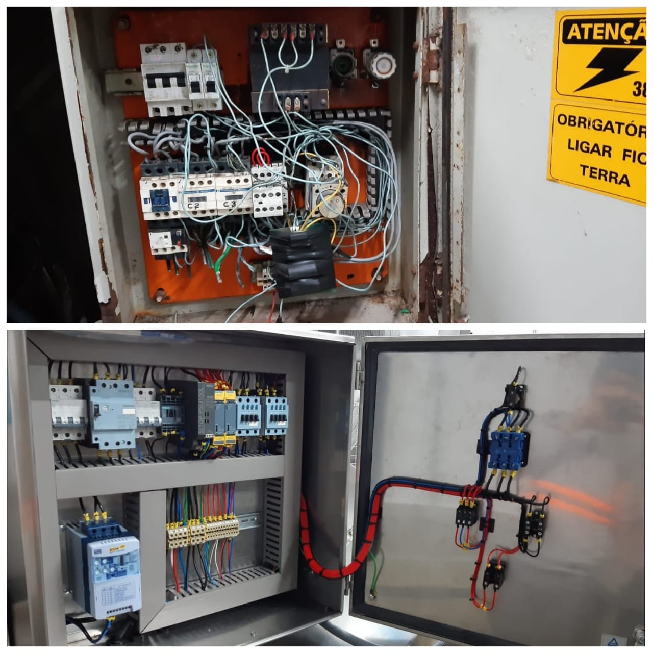 Antes e depois de Retrofit e Adequação NR12